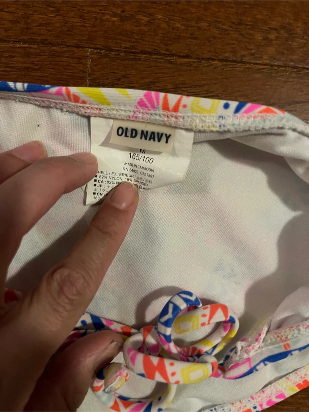 Colorful Geometric Triangle Bikini bottom old navy medium - Picture 3 of 3